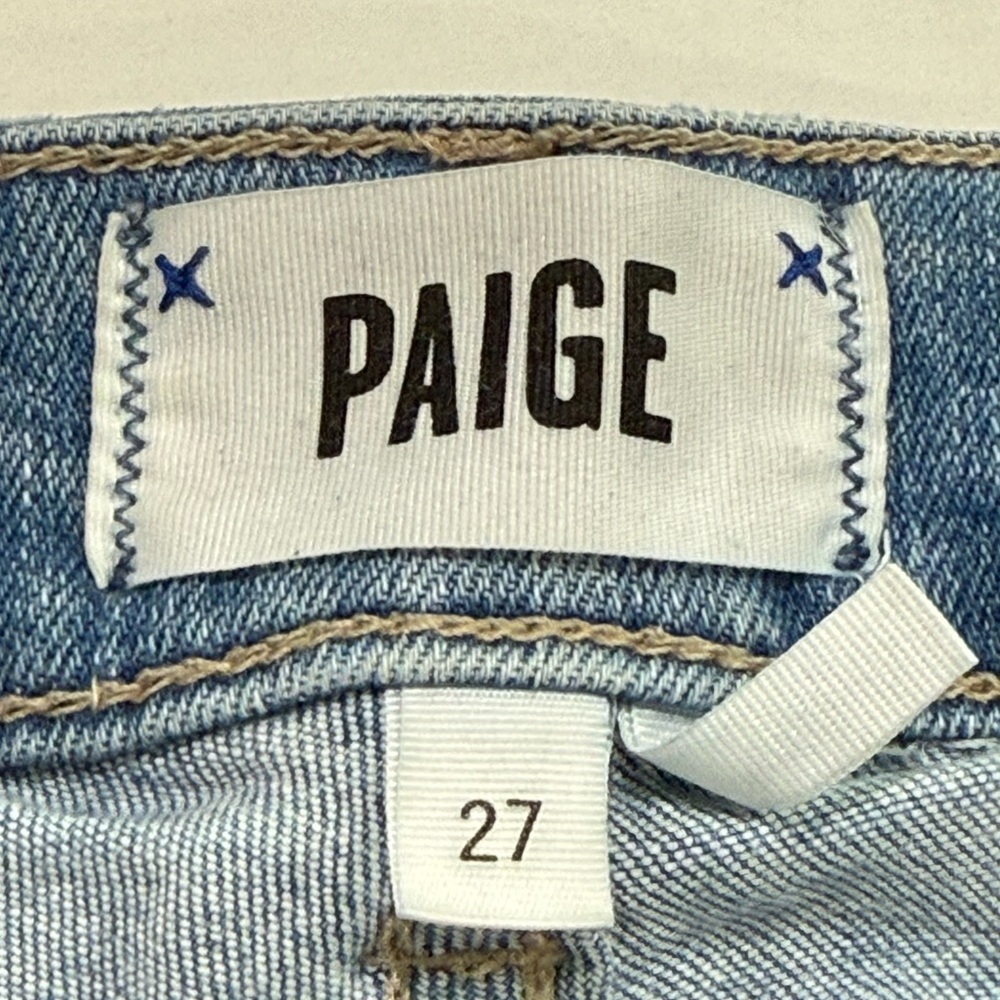 Paige Jeans High Rise Lou Lou Women’s Size 27 Boot Cut Stretch Raw Hem - Picture 10 of 11
